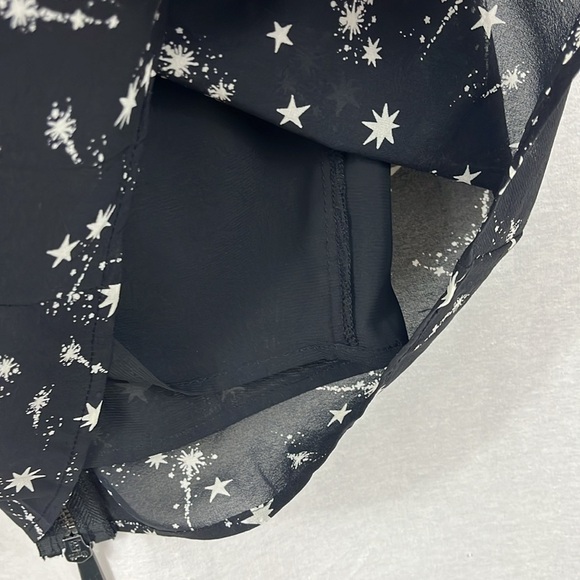 Whistles Phoebe Constellation Star Silk Blend Bodycon Black Dress Womens Size 2 - Picture 7 of 11